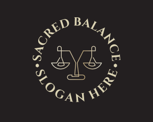 Legal Balance Scale logo design