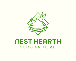 Green Bird Nest logo