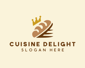 Crown Bread Loaf  logo design