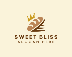 Crown Bread Loaf  logo design