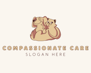 Dog Cat Pet Care logo design