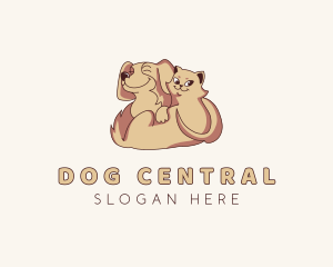 Dog Cat Pet Care logo design