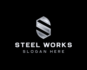 Industrial Steel Letter S logo