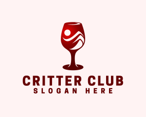 Red Wine Liquor logo design