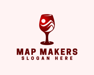 Red Wine Liquor logo design