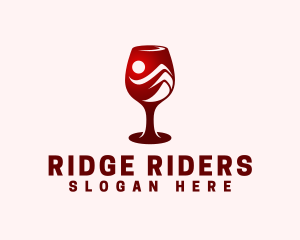 Red Wine Liquor logo design