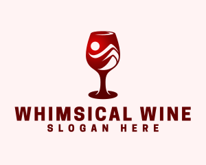 Red Wine Liquor logo design