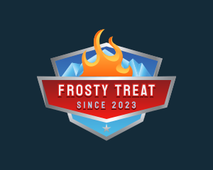 Fire Ice Heating logo design