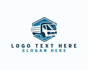 Logistics Truck Construction logo design