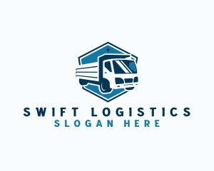 Logistics Truck Construction logo