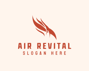 Fire Wave Heating logo design