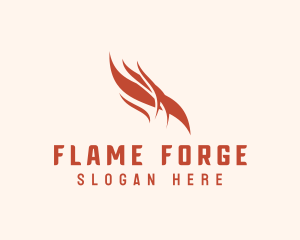 Fire Wave Heating logo design