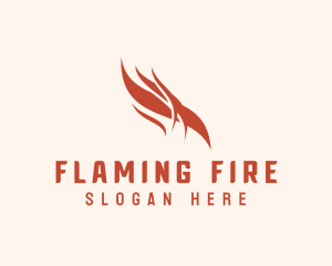 Fire Wave Heating logo design