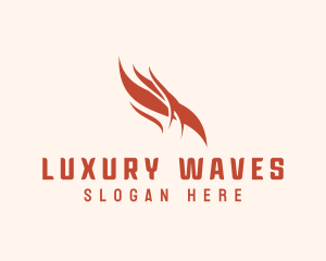 Fire Wave Heating logo design