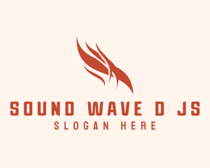 Fire Wave Heating logo design