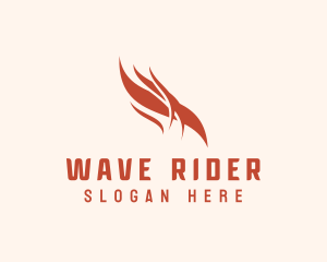 Fire Wave Heating logo design