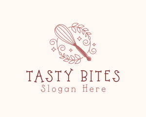 Baking Whisk Ornamental logo design