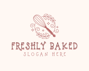 Baking Whisk Ornamental logo design