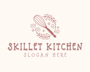 Baking Whisk Ornamental logo design