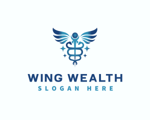 Caduceus Medical Wing logo design