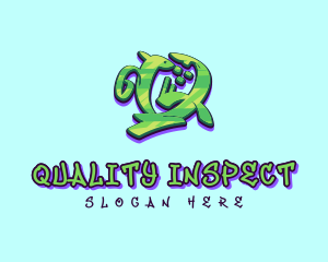 Graffiti Art Letter Q logo design