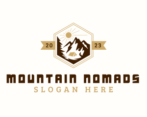 Mountain Tent Camping logo design