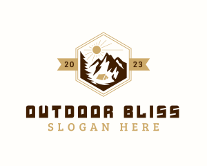 Mountain Tent Camping logo design