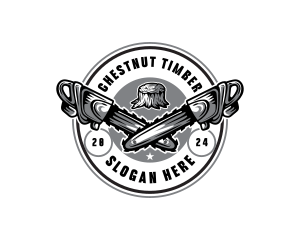 Chainsaw Forestry Woodcutting logo