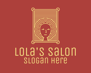 Gold Salon Lady  logo design