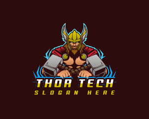 Thor Thunder God logo design