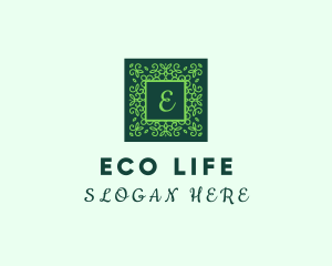 Green Botanical Frame logo design