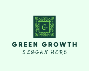 Green Botanical Frame logo design