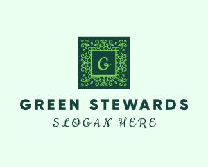 Green Botanical Frame logo design