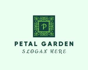 Green Botanical Frame logo design