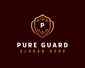 Cyber Security Protection logo design