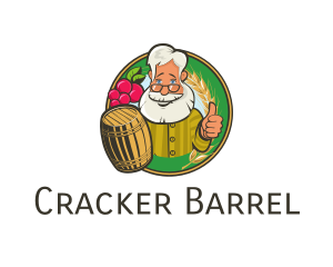 Grandpa Brewery Barrel logo design