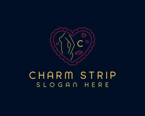 Female Sexy Neon Bar logo design