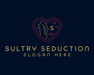 Female Sexy Neon Bar logo design