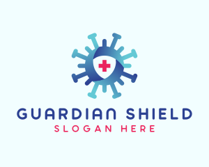 Virus Protection Shield logo design