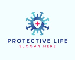 Virus Protection Shield logo design