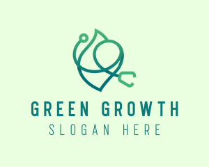 Green Medical Stethoscope logo design