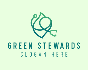 Green Medical Stethoscope logo design