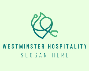 Green Medical Stethoscope logo design