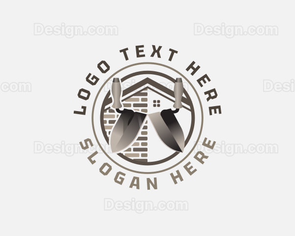 Masonry Trowel Home Builder Logo