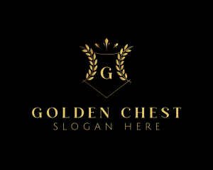 Golden Wheat Shield  logo design