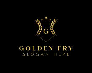 Golden Wheat Shield  logo design