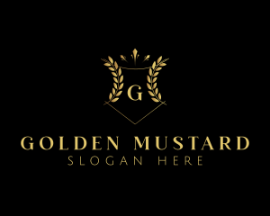 Golden Wheat Shield  logo design