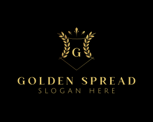 Golden Wheat Shield  logo design