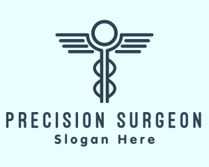 Medical Hospital Caduceus logo design