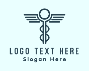 Staff - Medical Hospital Caduceus logo design